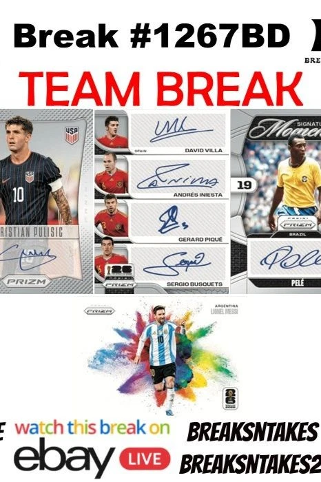 Break #1267: 2026 Panini Prizm FIFA World Cup Soccer Hobby 4 BOX Team Break