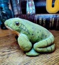 Vintage 1950's Steiff Velvet Froggy the Frog 4" - Read