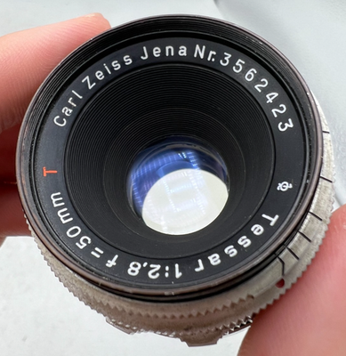 Praktica LLC Carl Zeiss Jena テッサー2.8/50 Carl Zeiss Jena Tessar 50mm f2.8 Red T Praktica M42 Screw Mount