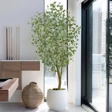Artificial Eucalyptus Tree 7FT with 1040 Leaves Realistic Tall Large Faux Tro...