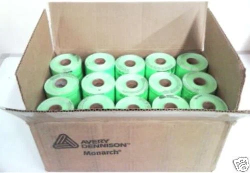 AVERY DENNISON Genuine Monarch 1110 Fluorescent Green Labels One Box