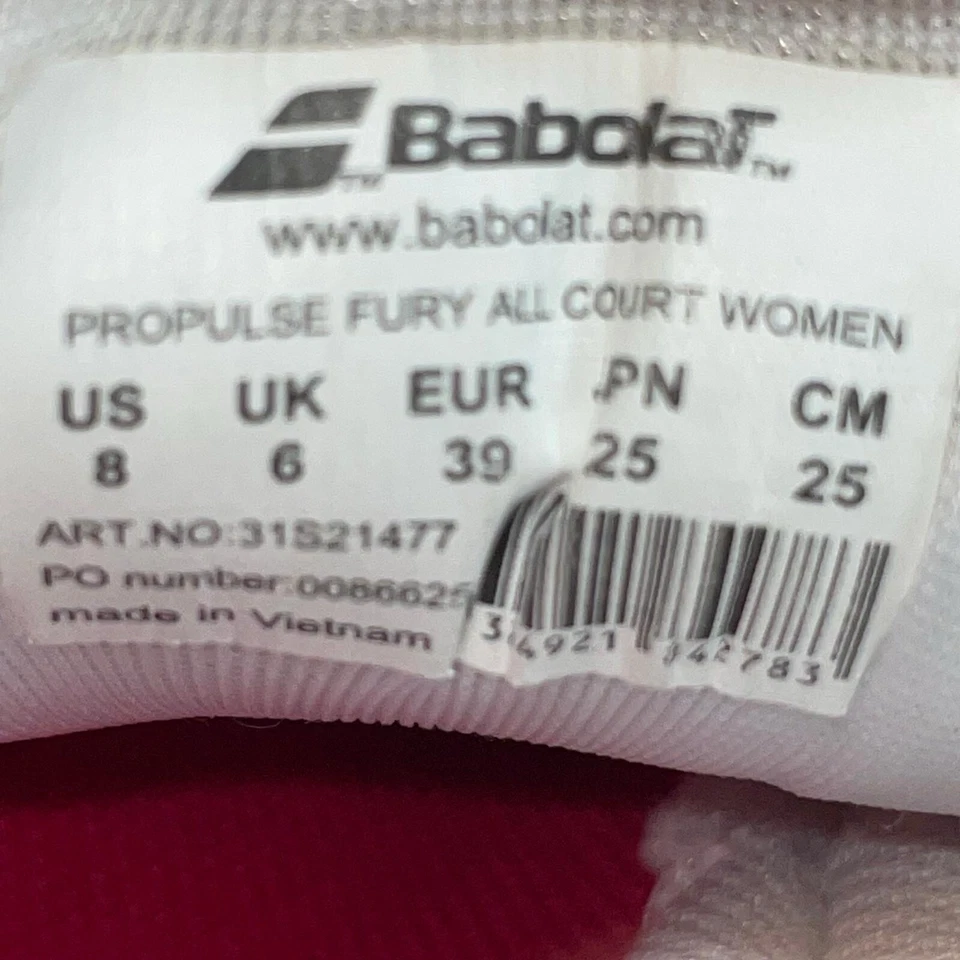 Zapatillas deportivas Babolat para mujer 8 Propulse Fury para todas las canchas tenis pickleball Foto 3 de 4