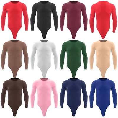 Herren Body Shaping Unterhemd Einteilig Trikot Langarm Strampler Druckknöpfe - Bild 1 von 4