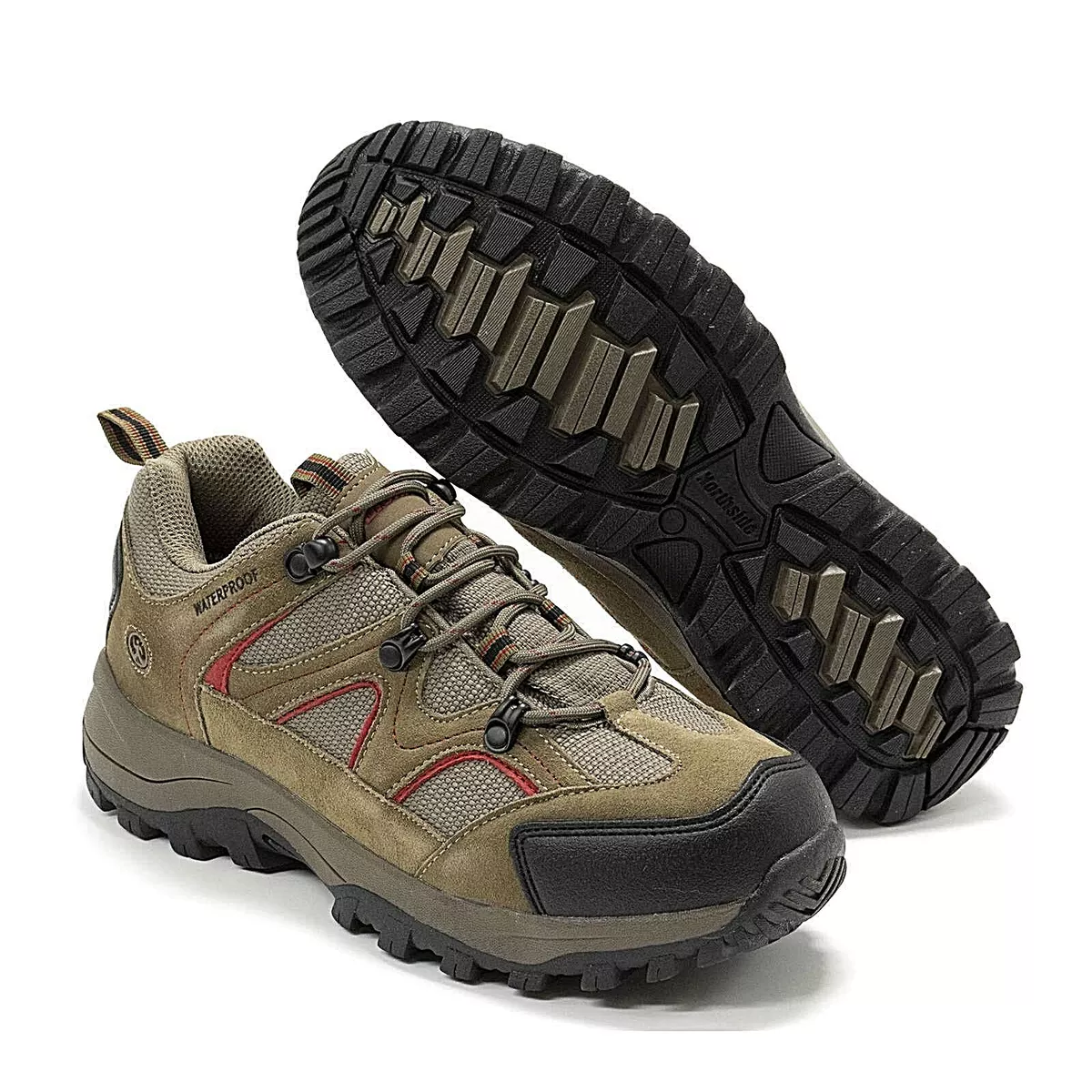 Mens Waterproof Hiking Boots Northside Snohomish Low Hikers Brown