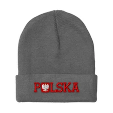 Beanies for Men Polish Flag Polska A Embroidery Winter Hats Women Skull Cap