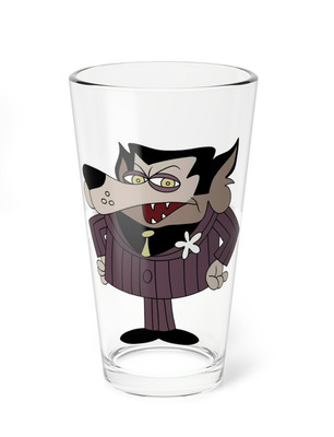Riff Raff Pint Glass, 16oz - Underdog Foe - Saturday Morning Cartoon - 1960s TV