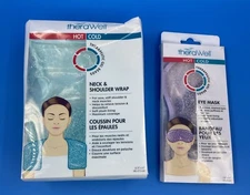 New TheraWell Hot/Cold Eye Mask /Neck & Shoulder Wrap /Therapeutic Gel Beads