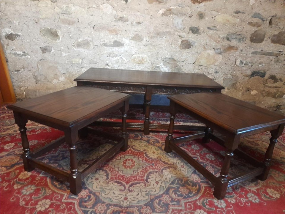 STUNNING JAYCEE SOLID OAK COFFEE TABLES eBay