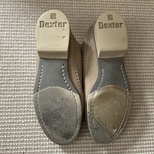 Vintage Dexter Vintage Damen hellbraune Leder Bowlingschuhe B141 hergestellt in den USA Größe 7 M - Bild 5 von 10