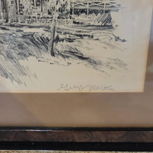 Framed Print ~ George Mathis California Artist~ Sierra Nevada House III ~ Signed - Picture 6 of 7