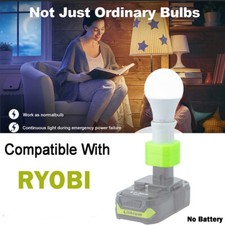Led Work Light E27 Bulb Lamp For Ryobi 18v Li-ion Battery Flashlight Bulbs Light