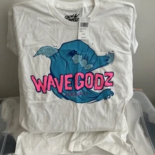 RockSmith Wave Godz Hawaii White T-Shirt Size L
