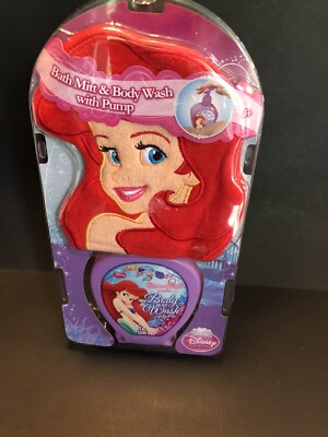 #ad Disney Princess Ariel Bath Mitt amp; Body Wash With Pump Ocean Fruit New RARE ARIEL $17.99