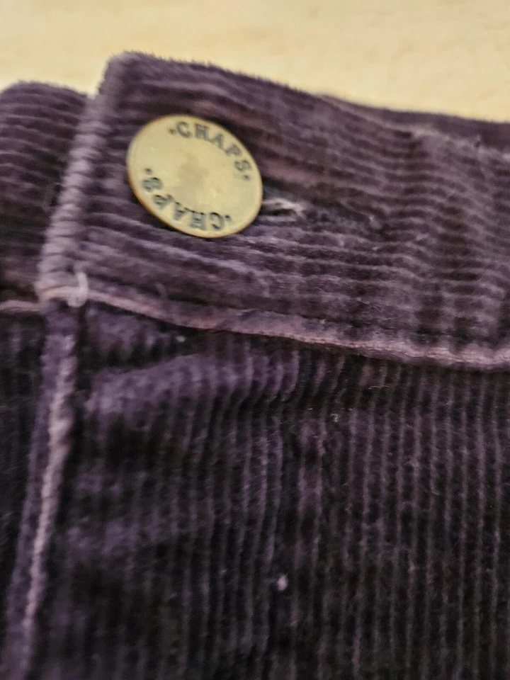 Pantalón clásico de pana Chaps para mujer talla 16p púrpura envío rápido Foto 2 de 4