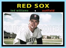 Ted Williams Custom Made Art Card Boston Red Sox 71-T-TW