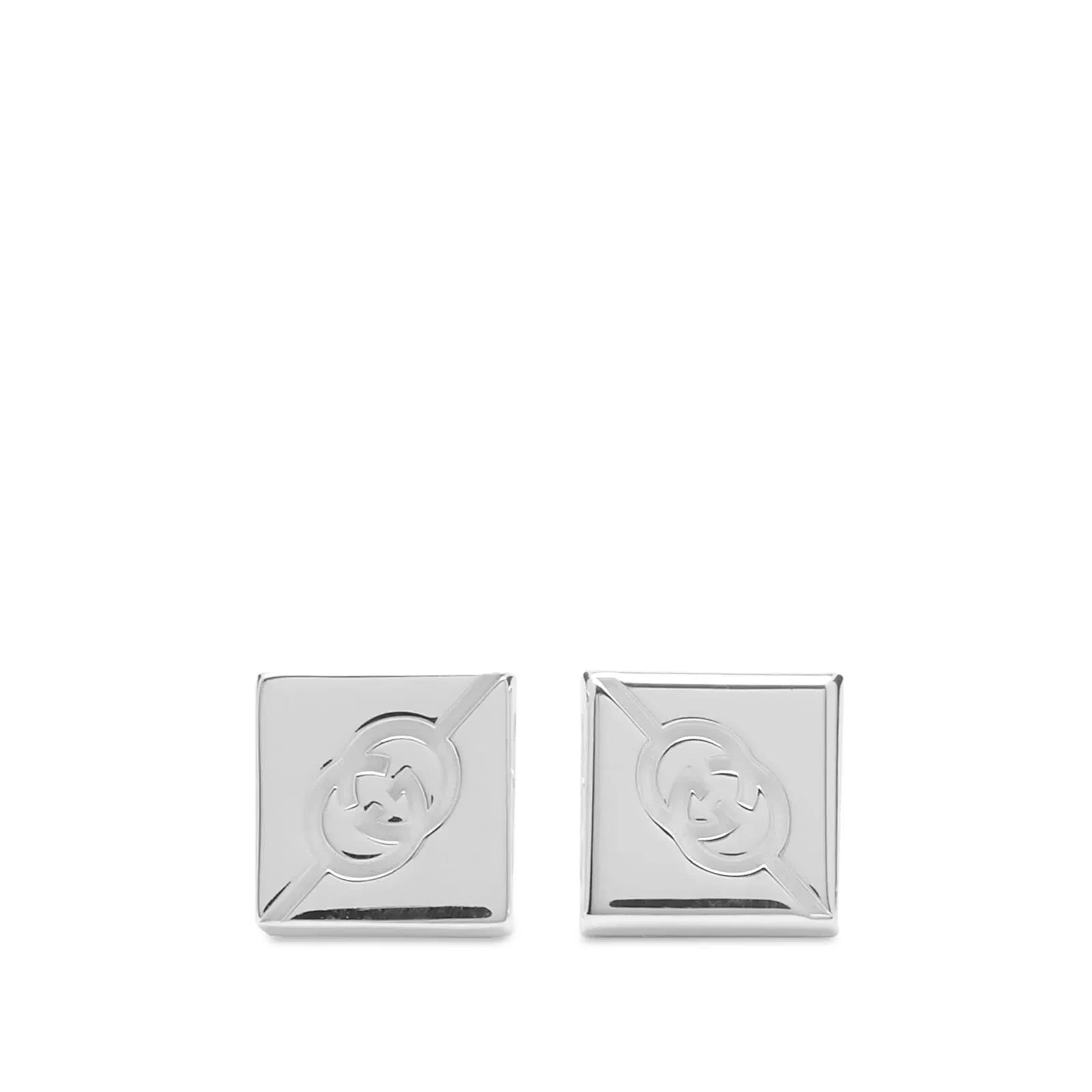 Boucles d'oreilles Gucci Diagonal Iblocking en argent sterling 925 YBD77403300100U