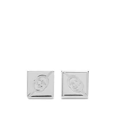 【GUCCI】Gucci GG sterling silver earrings★ピアス Gucci Diagonal Interlocking G earrings in 925 sterling