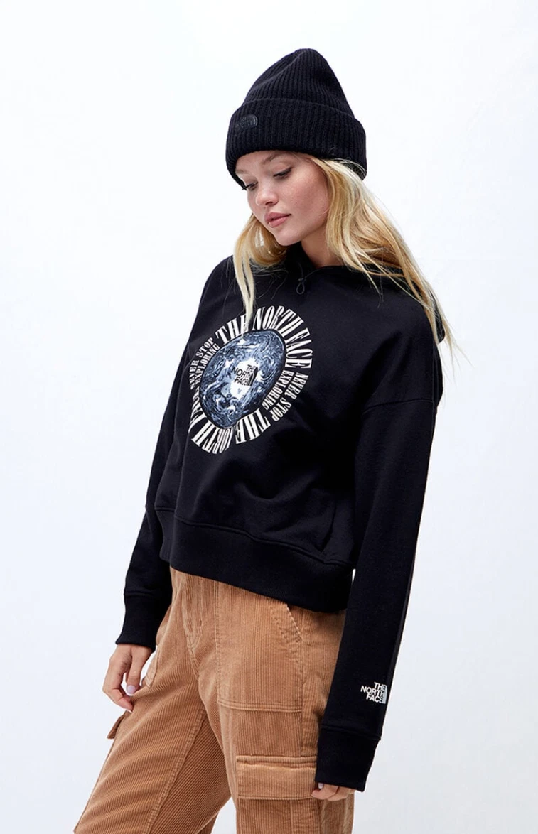 The north face cropped cheap hoodie