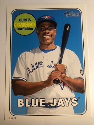 2018 Topps Heritage Jumbo 5x7 Throwback Variation Curtis Granderson 719 05/49