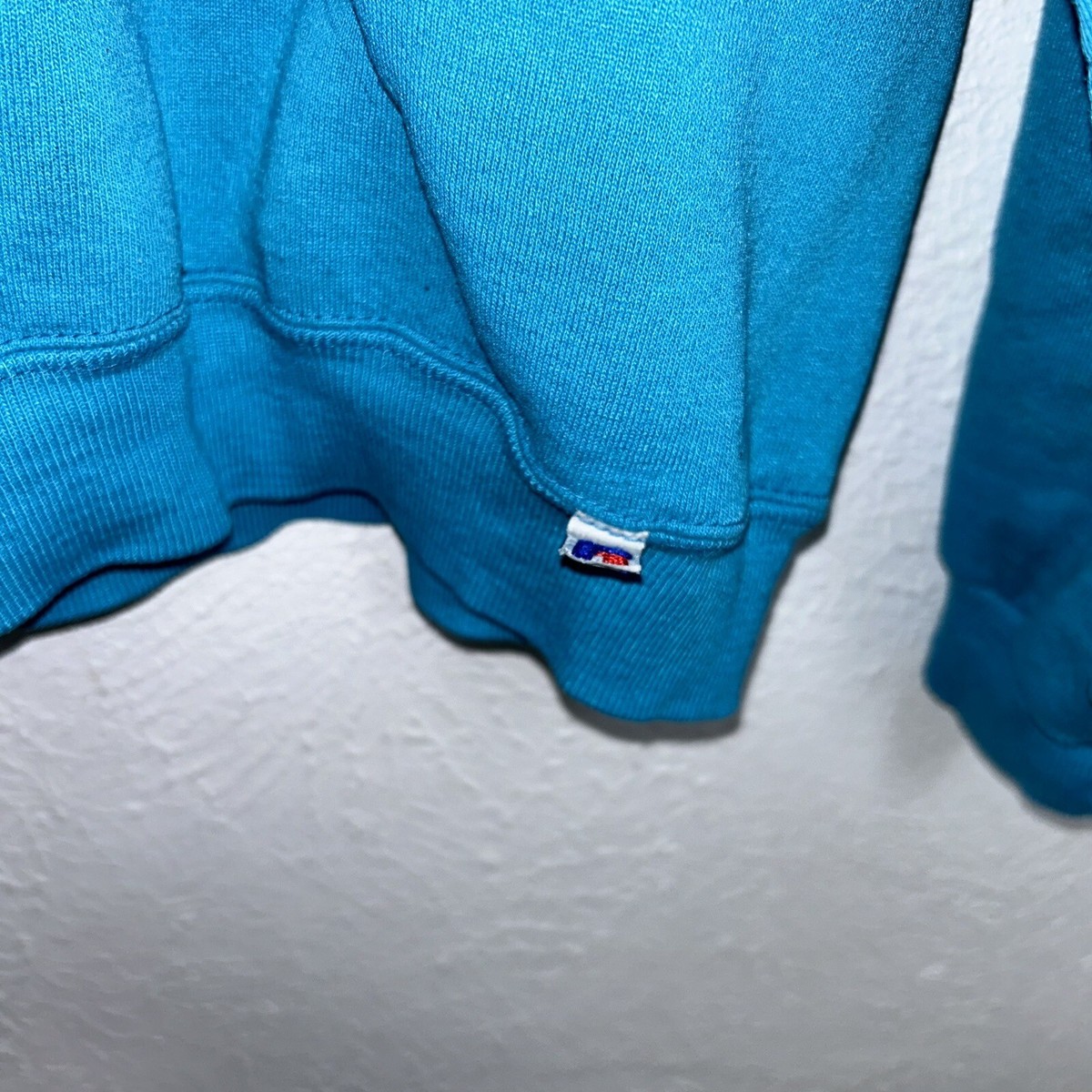 Vintage Russell Athletic Turquoise Sweatshirt Distressed 90
