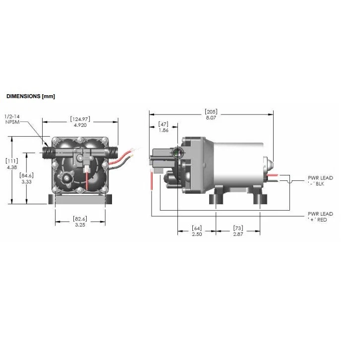 SHURFLO 4009 12V FRESH WATER PUMP CARAVAN 11 L P/M 45PSI INCLUDING FILTER - image 2 of 4