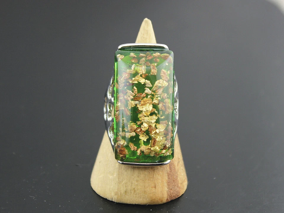 Lote mixto de 35 piezas de joyas de resina de gran tamaño al por mayor anillos P de plata para mujer dama Foto 4 de 4