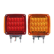 2x 39LED Dual Face Stud Mount Pedestal Fender Turn Signal Side Marker Light