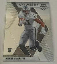 2020 Panini Mosaic HENRY RUGGS III Debut RC Rookie Card #269 Las Vegas Raiders. rookie card picture