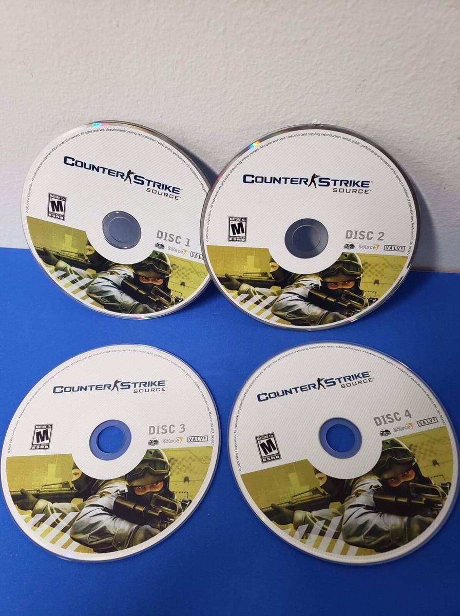 Counter Strike Source PC Game w/ Half Life 2: Deathmatch 4 Discs