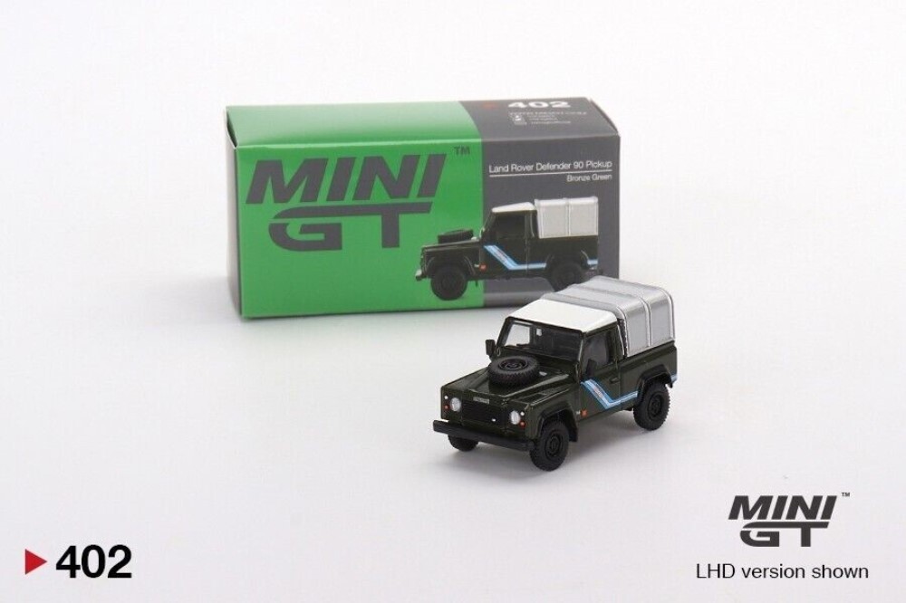 Mini GT 1:64 Land Rover Defender 90 Pickup Bronze Green Mijo