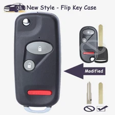 Modified Flip Remote Key Case Shell Fob 3 Button for Honda Civic CR-V Element