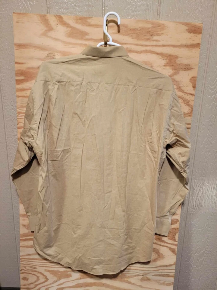 Camisa de hombre Roberto Villini con botones grande marrón cuello manga larga Foto 3 de 4