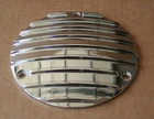 Harley Shovelhead FLH Chrome Finned Outer 80 Cubic Inch Derby Cover 3 hole (804