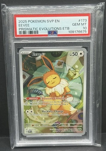 2025 POKEMON SVP EN EEVEE  PRISMATIC EVOLUTIONS ETB  #173 PSA 10