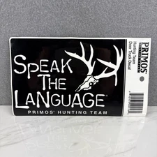 PRIMOS Hunting Team Deer Truck Decal sticker b/w Speak the Language