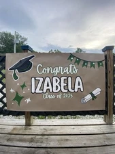 Hand Painted Graduation Banner, Viral Painted Banner, 3x5ft Banner, Customizable