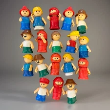 VTG Playskool Lil Playmates Figures Lot Of 18 Posable 2”