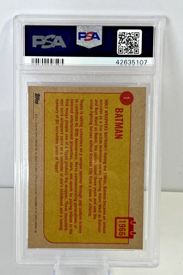2018 Topps 80th Anniversary 1966 Batman #1 PSA 10 Gem Mint - Image 4 of 4