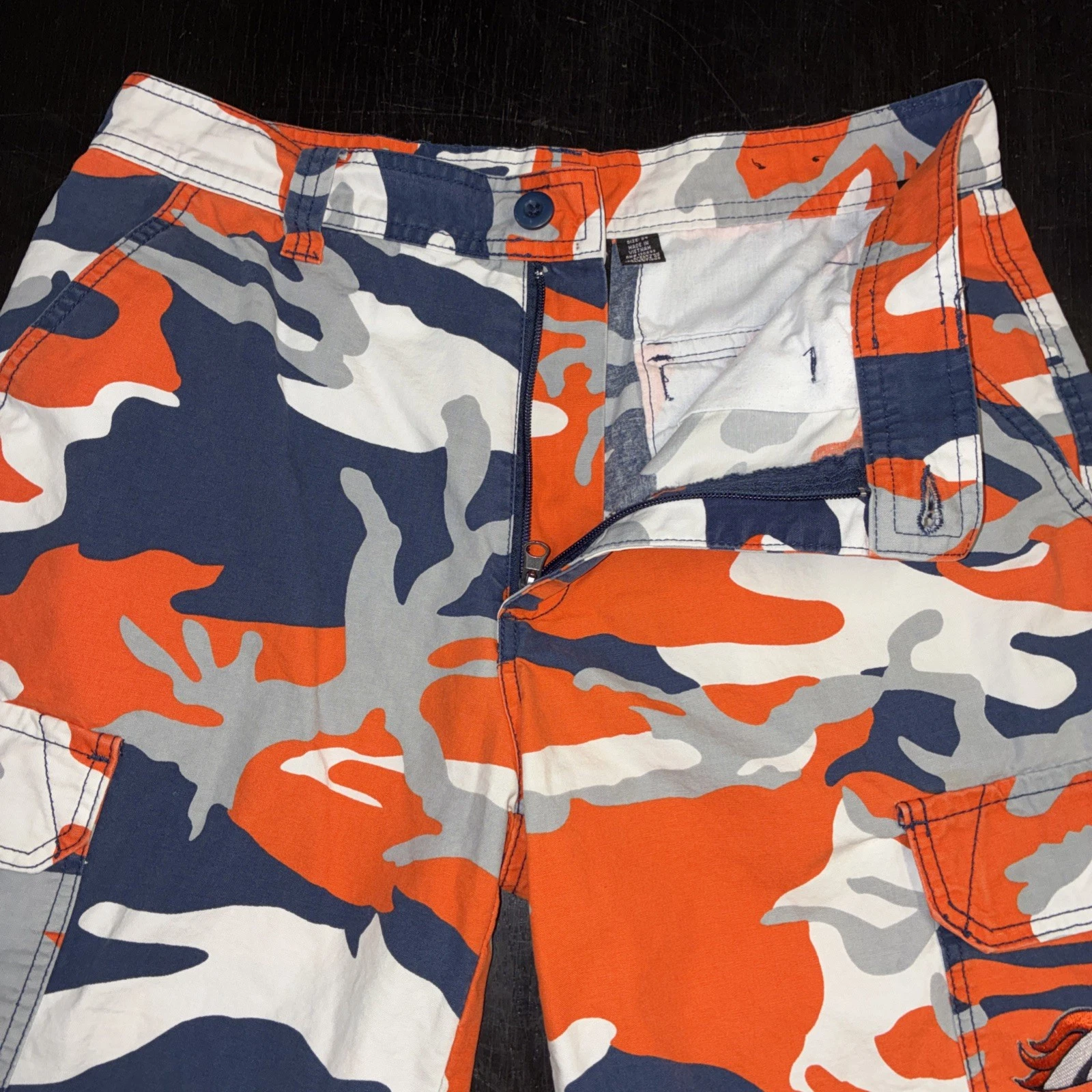 football Team Apparel Men’s Denver Camo Cargo Shorts Multicolor