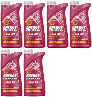 6l Mannol 7917 Energy Formula C4 5W-30 Motoröl 6x1l 