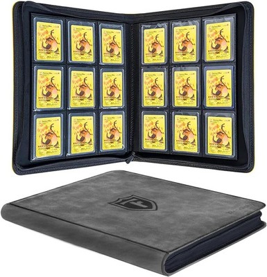 Top Loader Binder 9 Pocket, Holds 288 Toploaders, Side-Loading Zippered Album