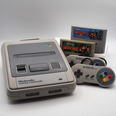 Nintendo Super Famicom Console system w/ Donkey Kong & Donkey Kong 2 NTSC-J