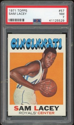 1971 Topps #57 SAM LACEY Cincinnati Royals PSA 7 NM