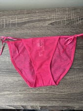 Pink By Victoria s Secret, Xs Fuchsia, Sheer Mesh String Bikini Panties