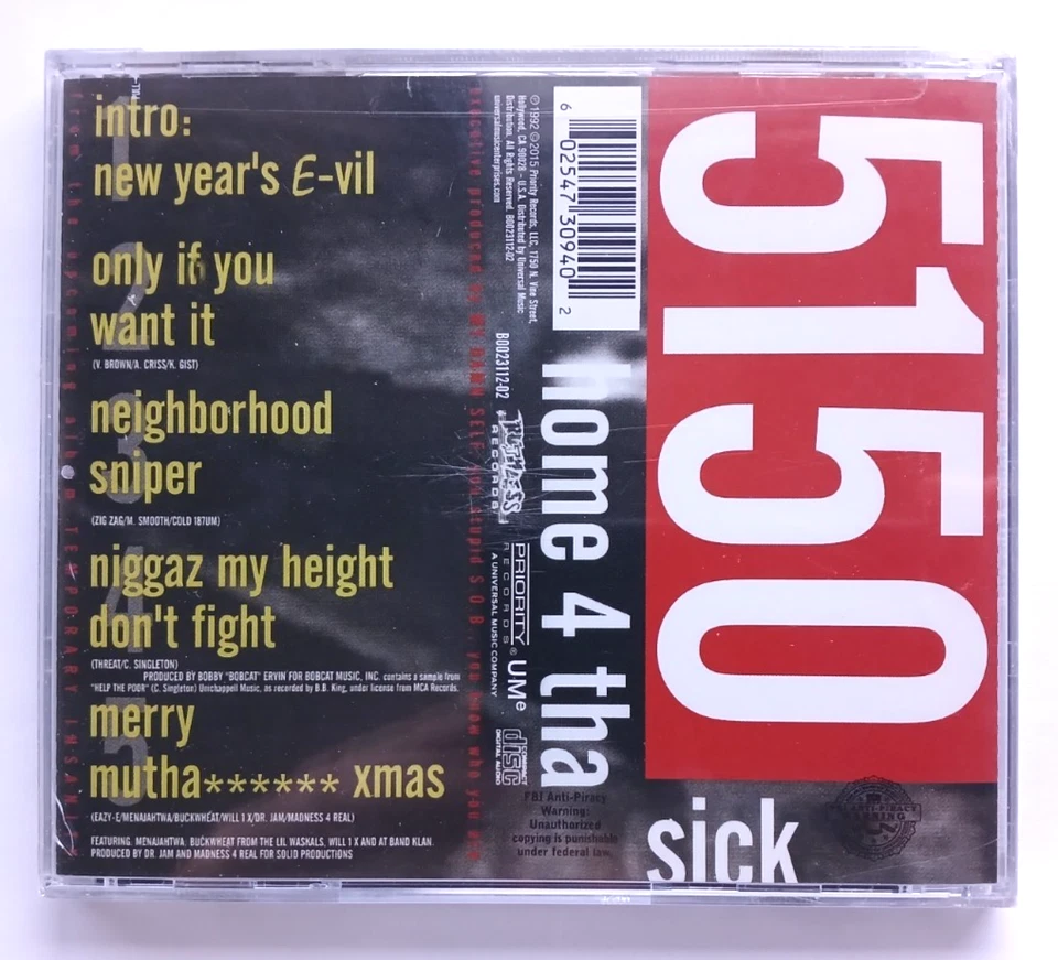 EAZY E - 5150 HOME 4 THA SICK - CD - 2015 - SEALED COPY - RARE - Image 2 of 3