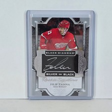 2019-20 UD Black Diamond Silver On Black /249 Filip Zadina Rookie Auto HC Davos