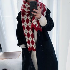 Autumn and Winter Scarf for Women Warm Retro Long Shawl