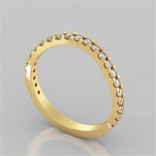 1.15 Ct Round Cut VVS1 Diamond Lab-Created Wedding Ring 14K Yellow Gold Plated
