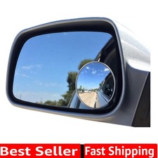Blind Spot Mirror, 2" Round HD Glass Convex Aluminum Frame Wide Angle Rear Vi...