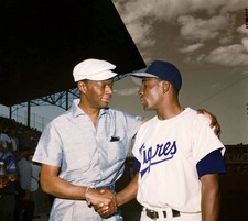 nat king cole & Minnie Minoso-color  Colorized 8x10 Print-FREE SHIPPING